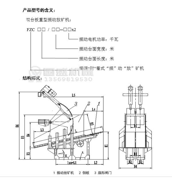 振動(dòng)放礦機(jī)型號(hào)含義